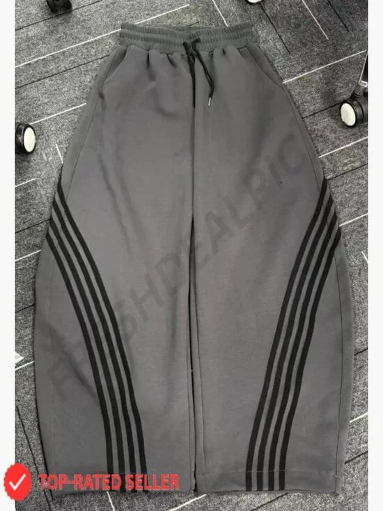 Y2K Baggy Sweatpants High Waisted Wide Leg Barrel Pants Joggers Drawstring - Picture 5 of 7